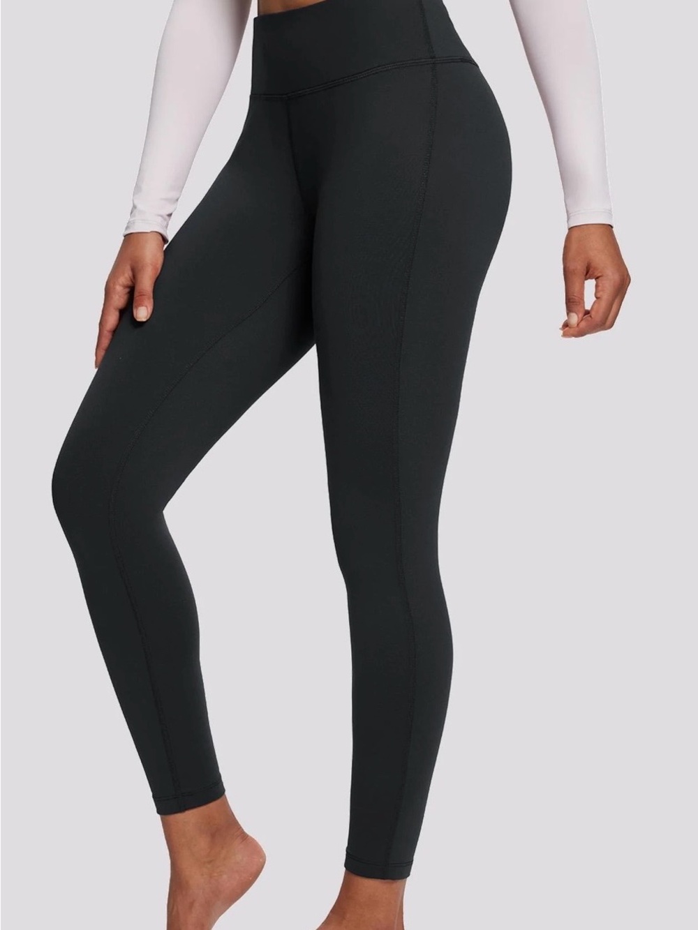 Women's Petite Fleece-Lined Yoga Leggings Size Medium
